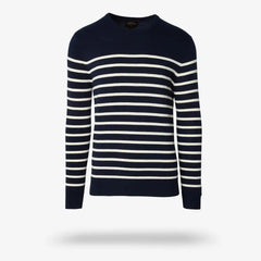 Crewneck Sweater Navy Stripe