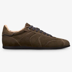 Aidan Lace-up Sneaker Dark Olive Green Suede