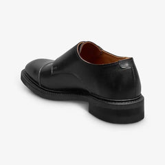 Richards Double Monk Strap Dress Shoe Black Leather