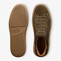 Oliver Slip-on Stretch-lace Sneaker Dark Olive Green Suede
