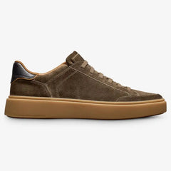 Oliver Slip-on Stretch-lace Sneaker Dark Olive Green Suede