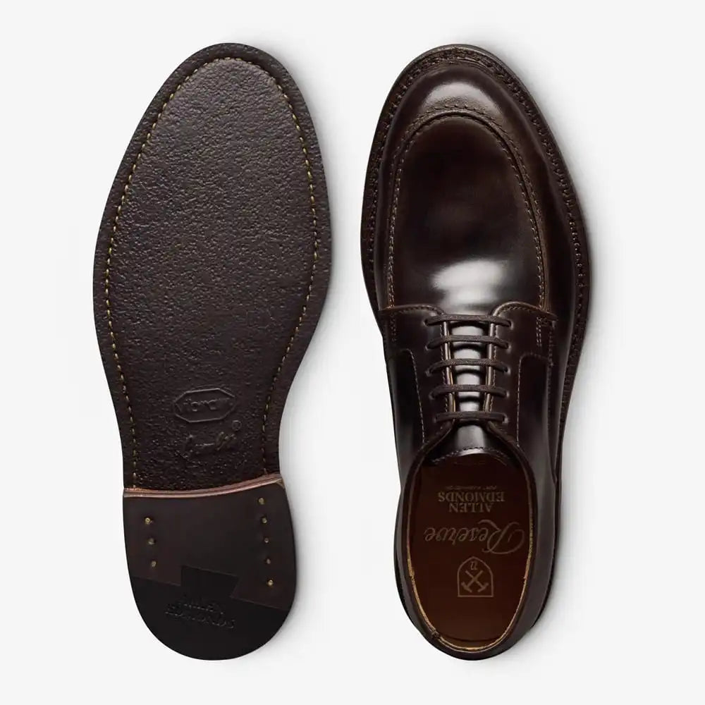 Hanover Reserve Apron-toe Derby Dress Shoe Dark Brown Leather