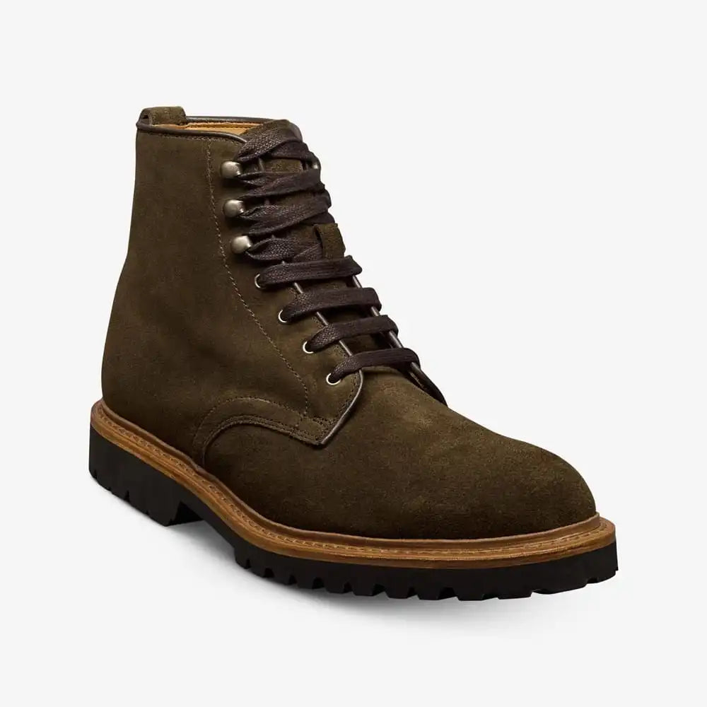 Charlton Reserve Plain-toe Boot Dark Olive Green Suede
