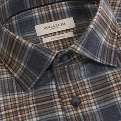 Bugatchi Axel Woven Long-sleeve Shirt Slate